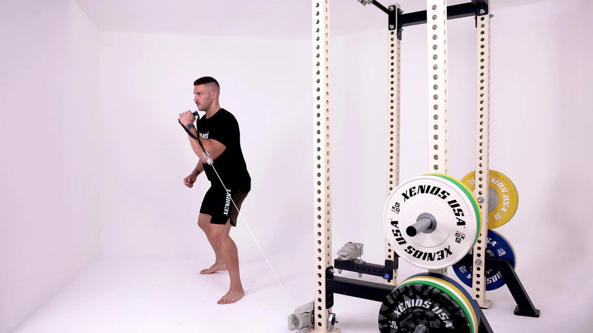 One-arm Chest Press with Rotational Lunge