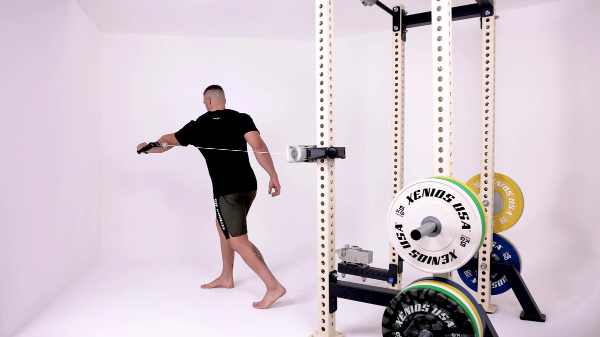 Single Arm Chest Press with Spinal Rotation