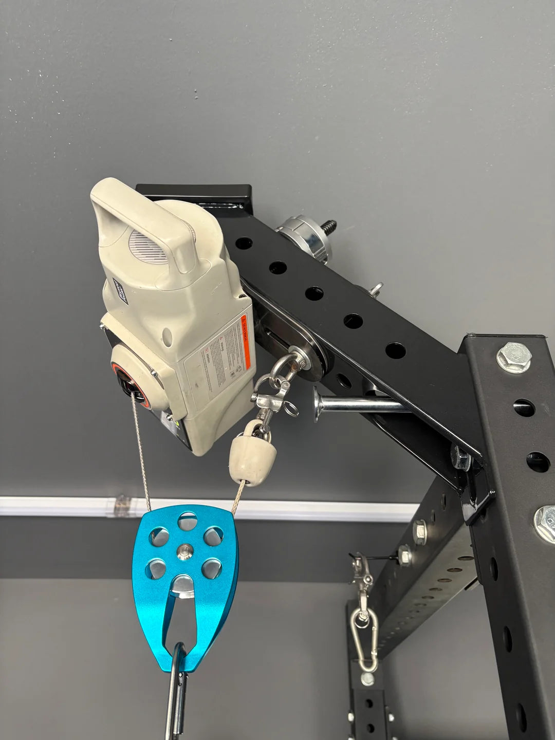 Rep Fitness Storage Feet as Lat Extension